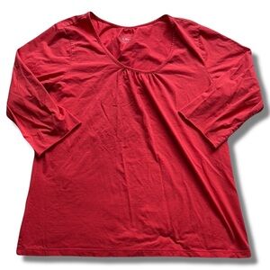 13 L.L.Bean Coral Scoop-Neck Top – Size Large | Sleeves Have Been Cropped
